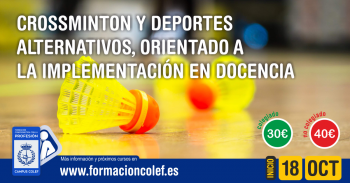 CURSO ONLINE DE CROSSMINTON Y DEPORTES ALTERNATIVOS ORIENTADO A DOCENCIA